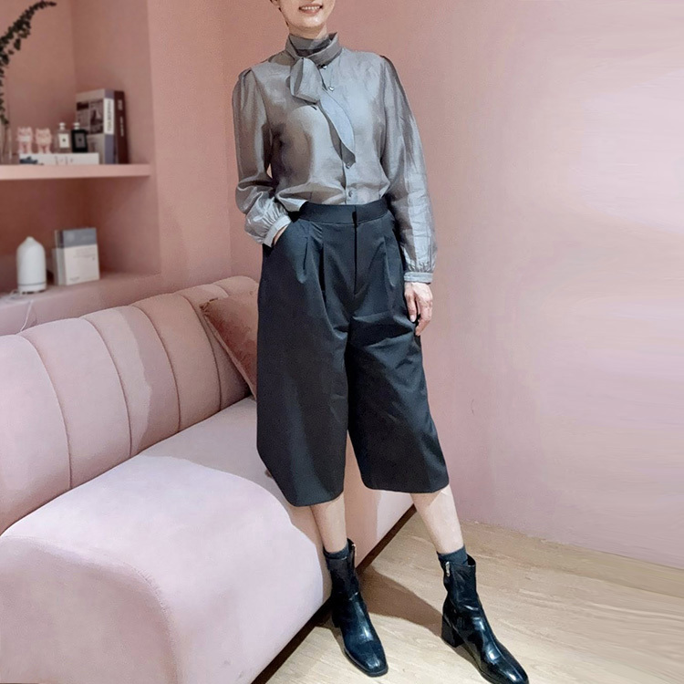 法式時髦七分裙褲