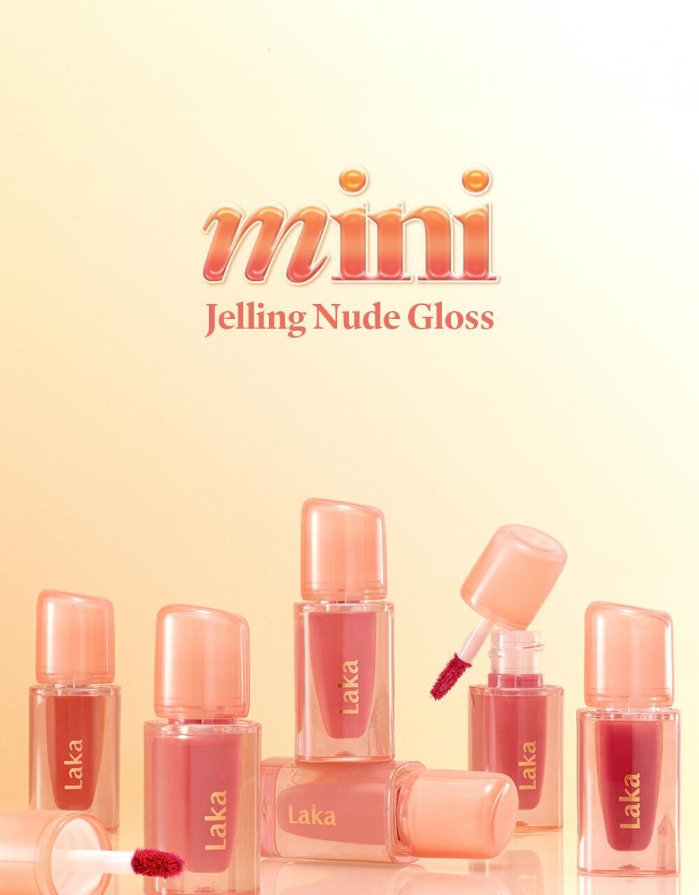 LAKA 柔潤果凍裸色唇蜜 (迷你版) 【20款色號】