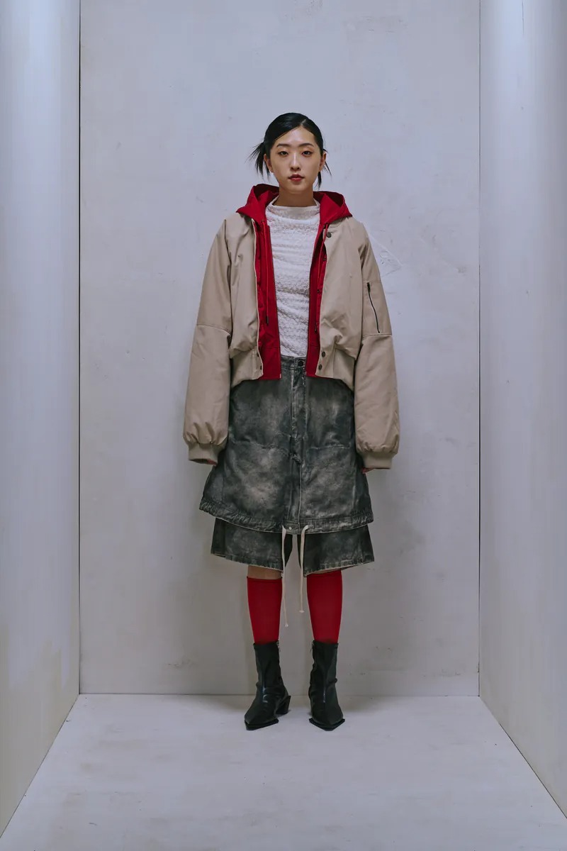 Enclave｜Oversize “Twin” Bomber Jacket (Khaki)