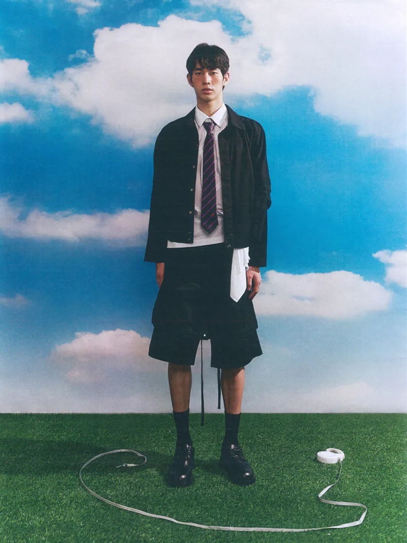 Enclave｜Diagonal Stripes Jacquard “Cruise” Tie (Greige)