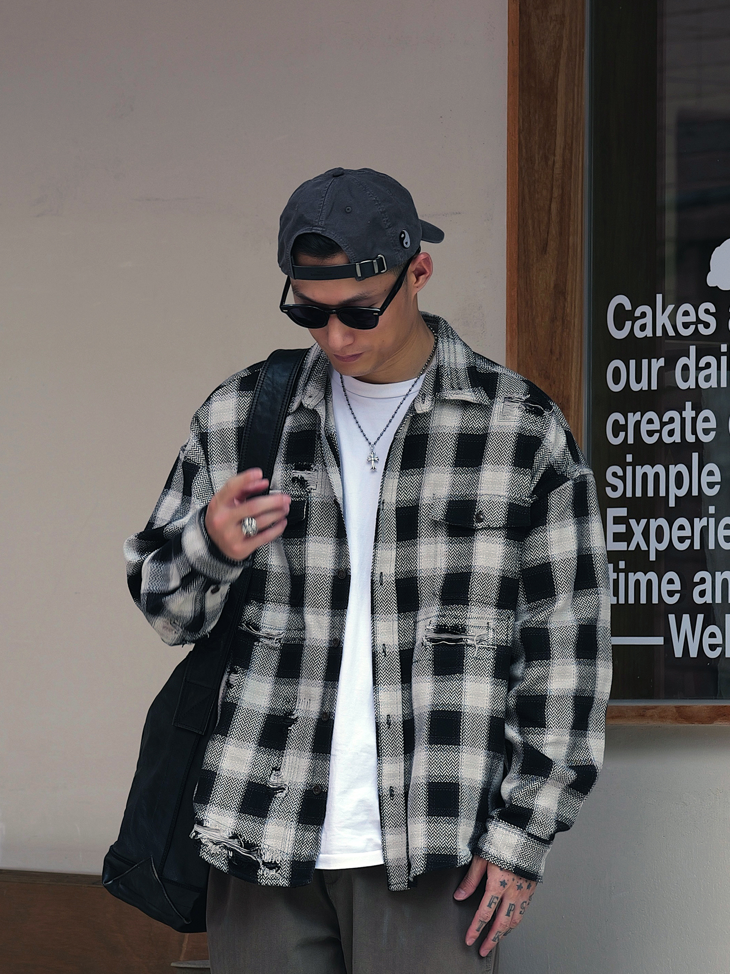 Unbent 25 A/W 人字紋重磅格紋襯衫