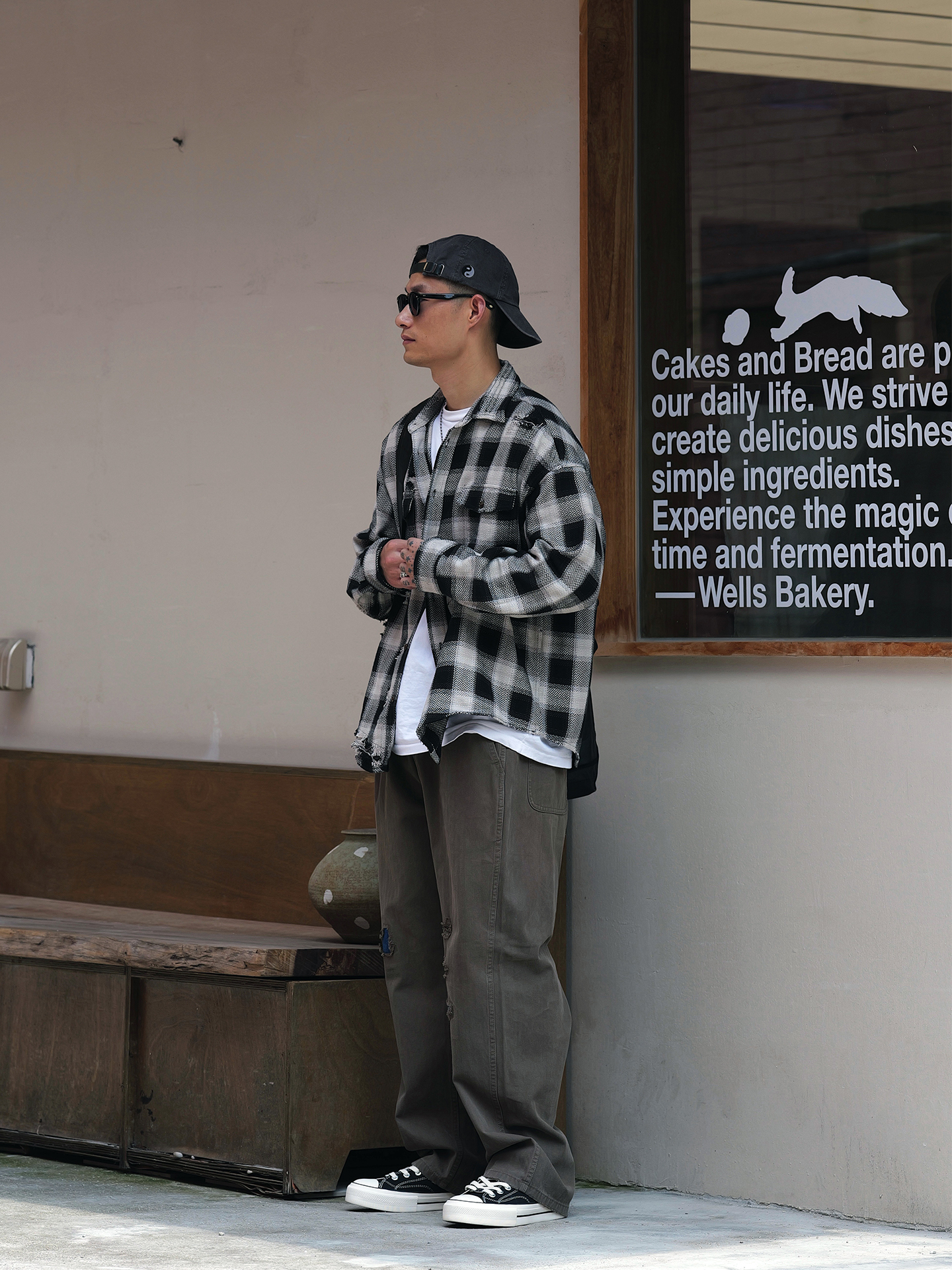 Unbent 25 A/W 人字紋重磅格紋襯衫