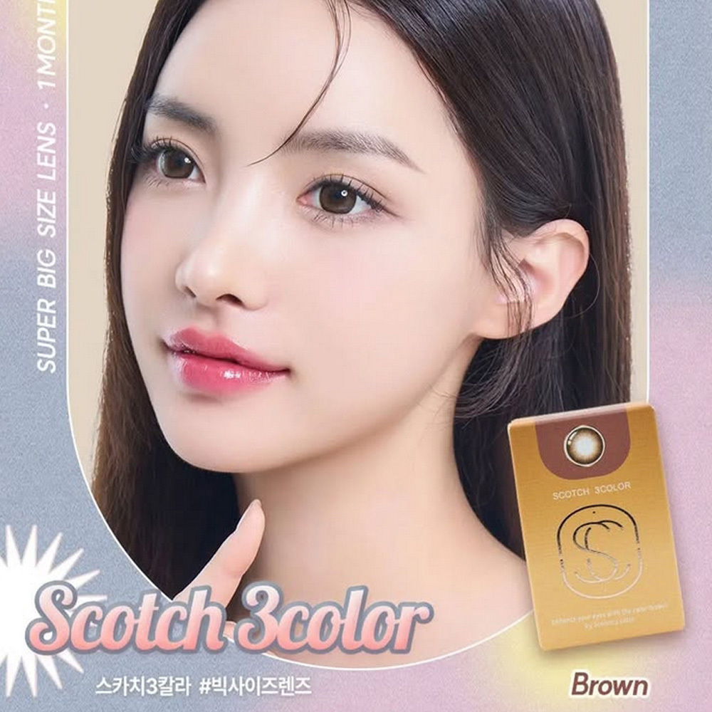 Lenstown Scotch 3 Color 1 Month 美瞳 彩色 月拋 隱形眼鏡 2片