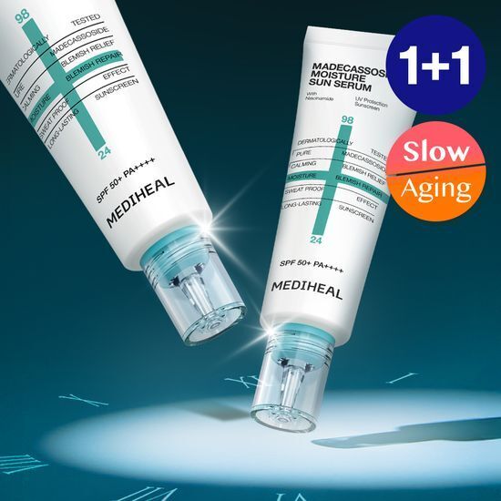 《Olive young連線》MEDIHEAL Madecassoside Moisture Sun Serum Blemish Repair 50g 1+1