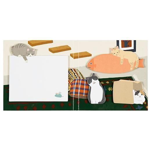 貓咪 書型便利貼 memo｜日本Greeting Life