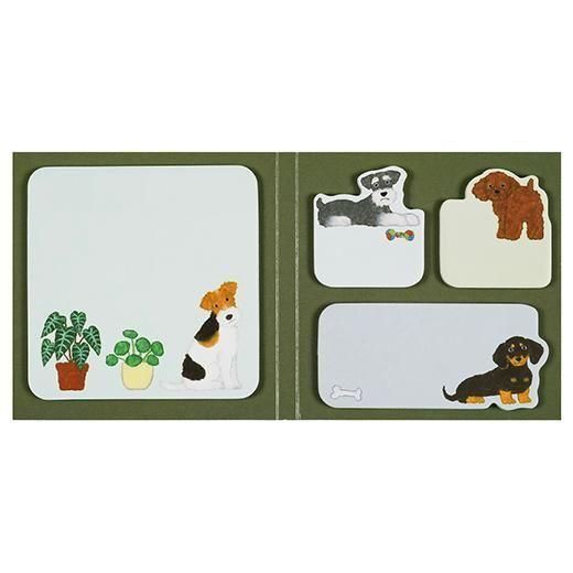 米津祐介_狗 書型便利貼 memo｜日本Greeting Life