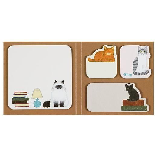 米津祐介_貓 書型便利貼 memo｜日本Greeting Life