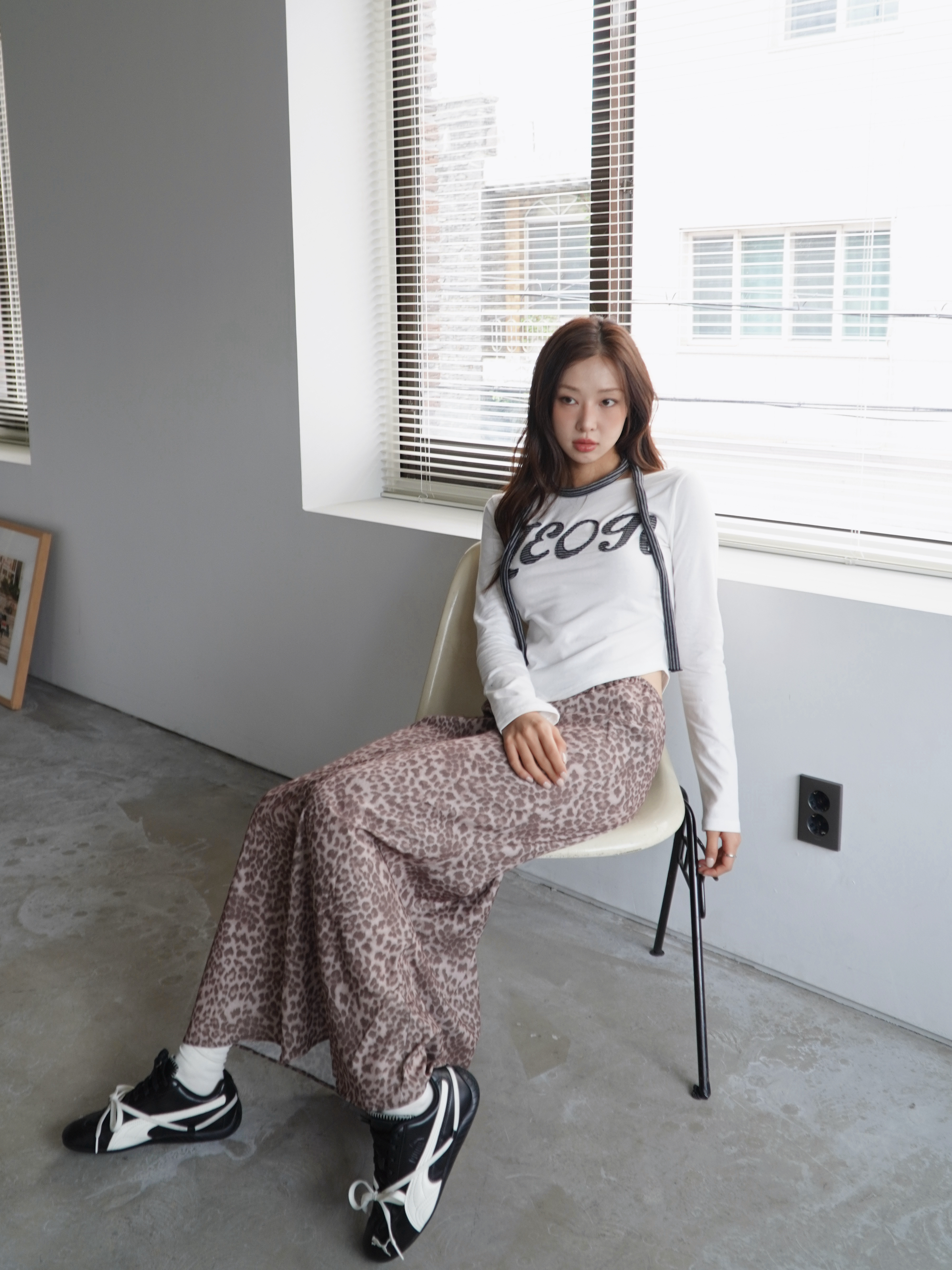 街感綁帶削尖上衣