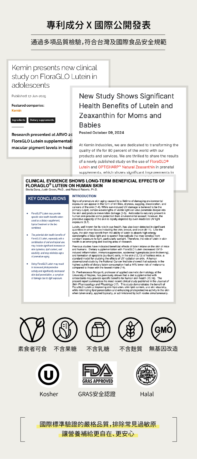 潤晶萃採用成分經國際公開發表，榮獲多國安全認證-CHEGO營養補給