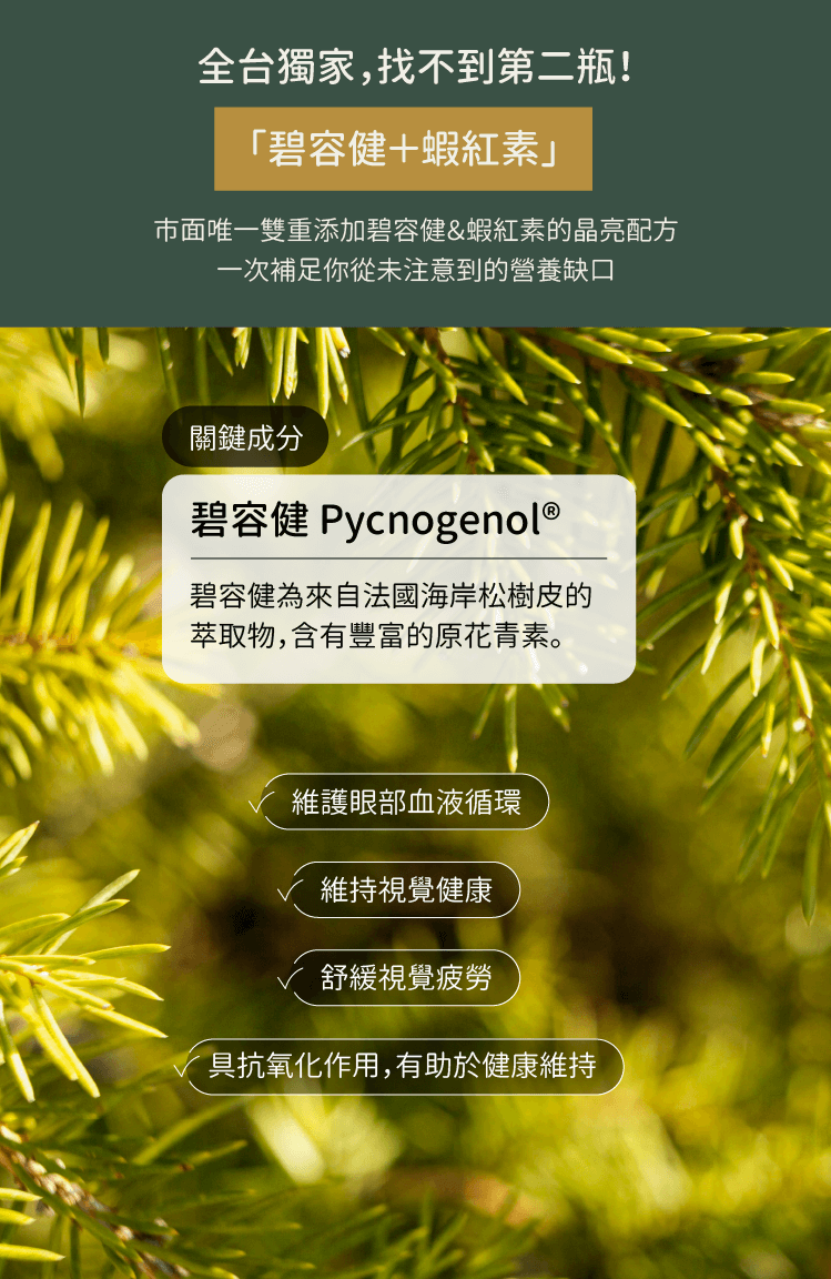 潤晶萃是市售葉黃素產品唯一添加碧容健-CHEGO營養補給