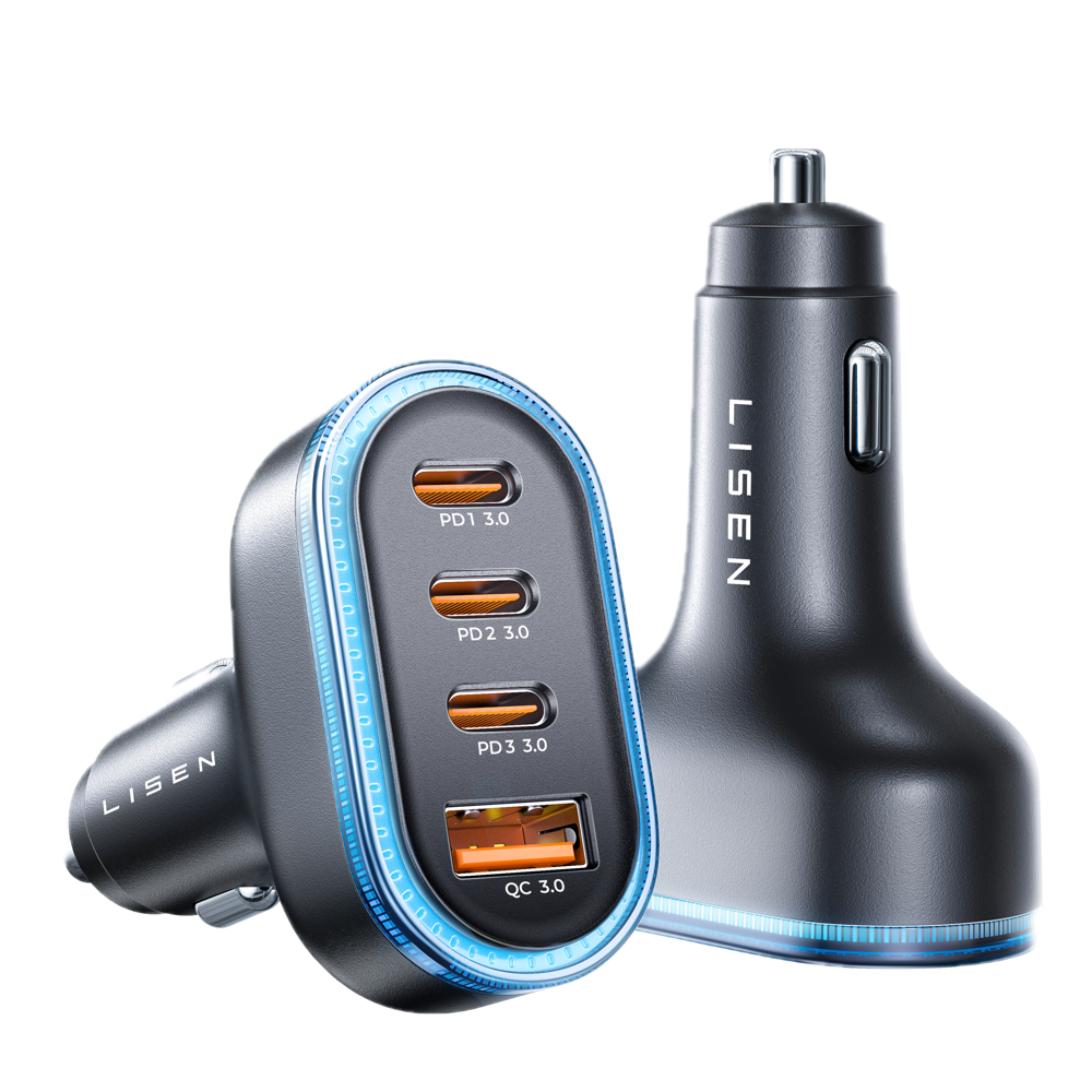 【Lisen】4口車充(3C+1A) 36W+65W