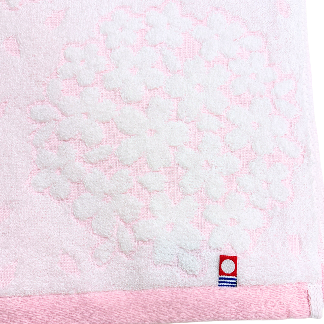 日本製今治100%棉櫻花大浴巾(60x120cm)(粉)