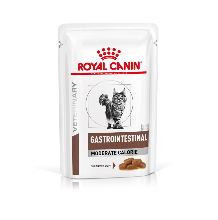 Royal Canin - 獸醫配方 - Gastro Intestinal Moderate Calorie(GIM35) 成貓腸胃低卡路里處方濕包 85g (原箱12包)