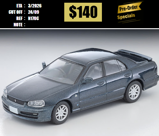 PO-$140 * TOMYTEC * 1:64 LV-N170c 2000 NISSAN SKYLINE 4Door SPORTS SEDAN 25GT-X [OD19/09]