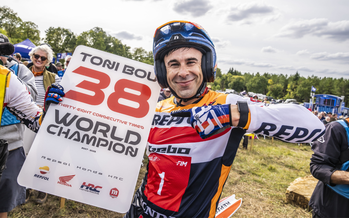 Toni Bou 在英國 TrialGP 奪下第 38 座世界冠軍