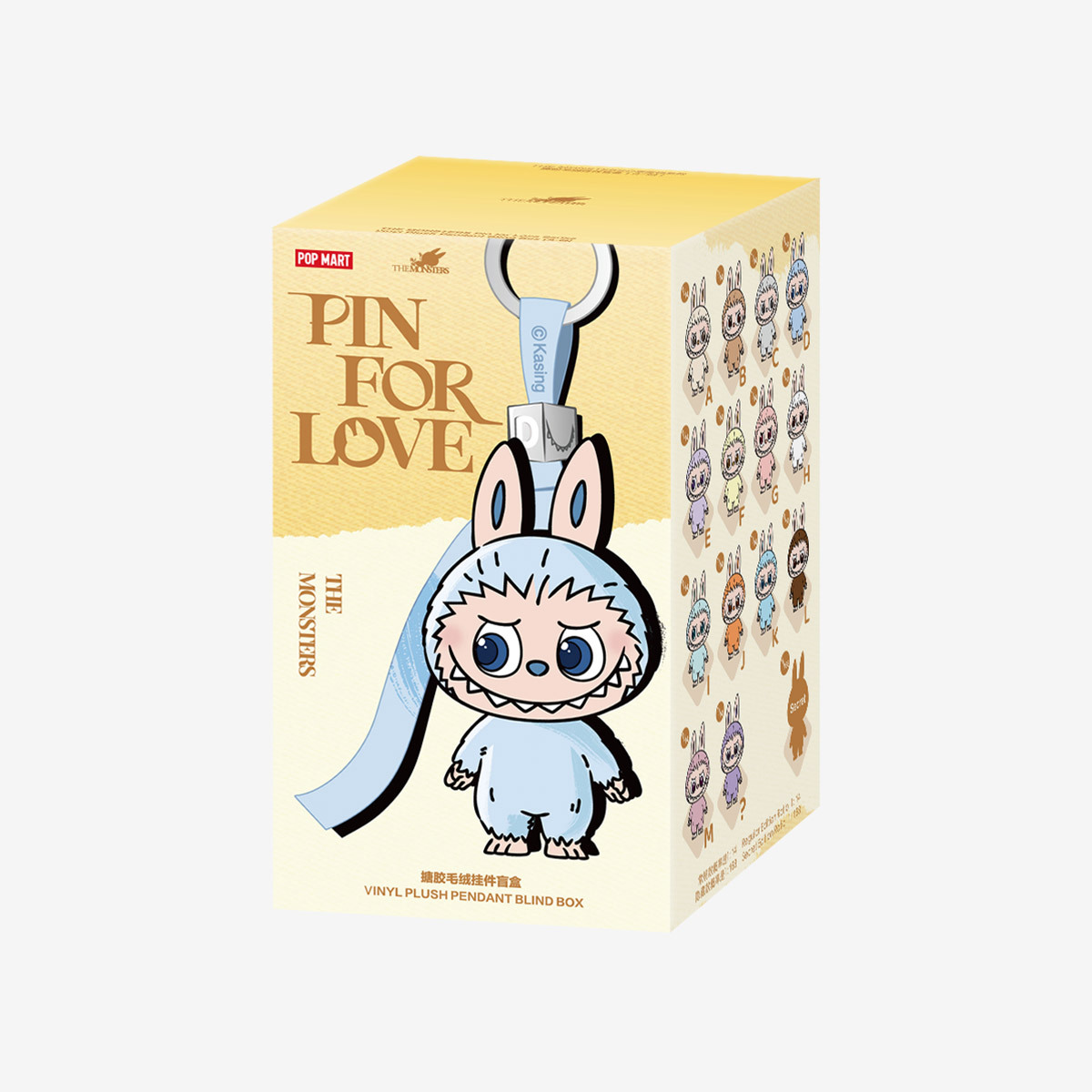 Labubu 4.0 Pin for Love Series Vinyl Plush Pendant Blind Box（A-M）(Single box)