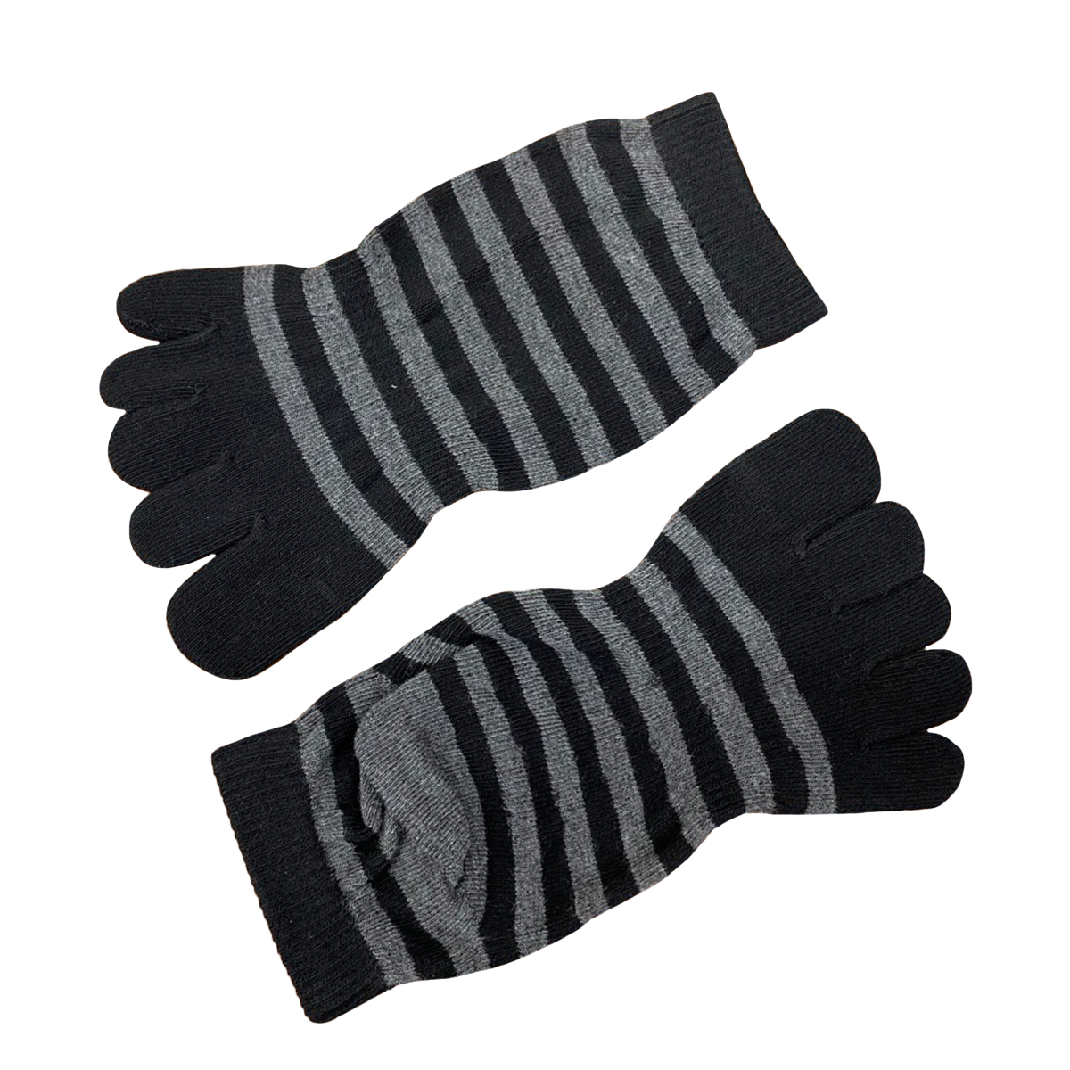 腳跟條紋五趾襪 531