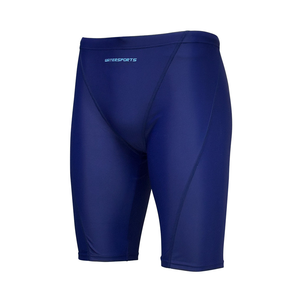 男士經典訓練 V-cut 及膝泳褲 - 深藍