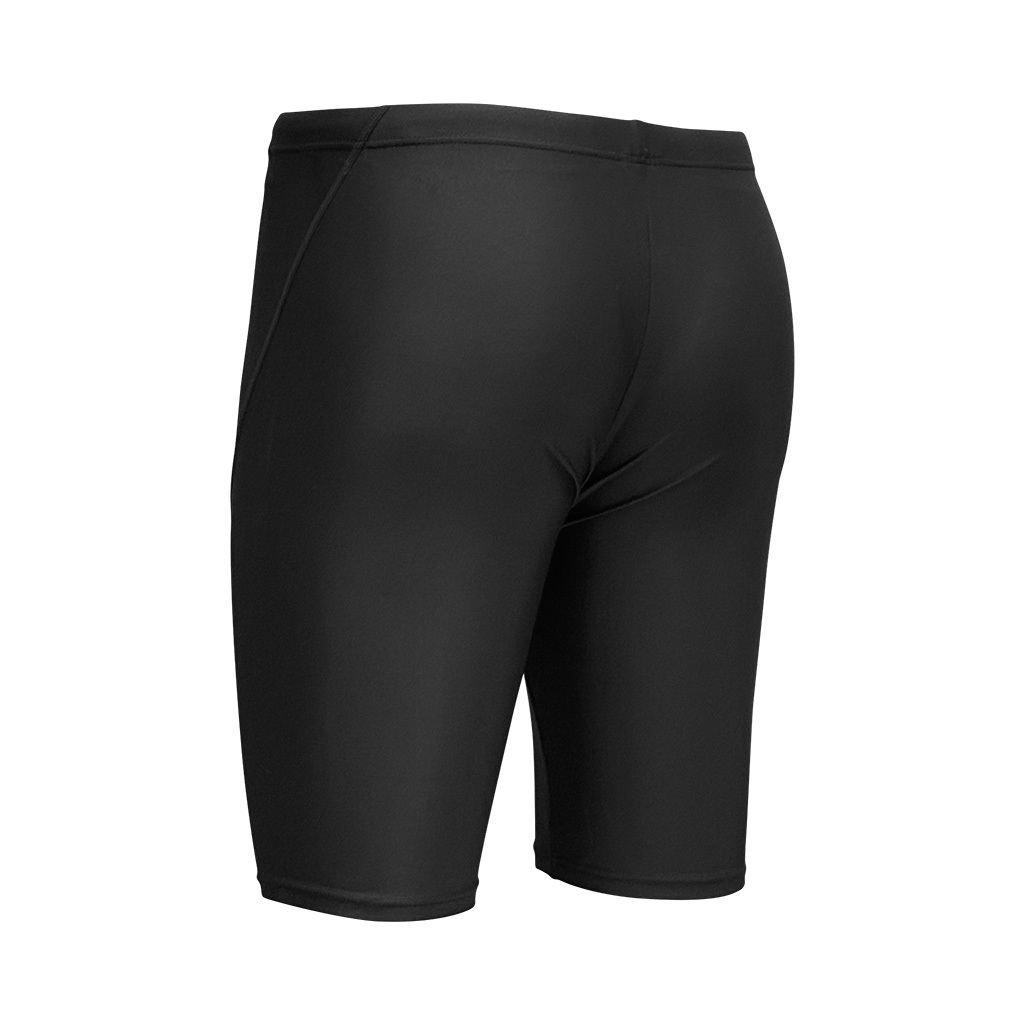 男士經典訓練 V-cut 及膝泳褲 - 黑