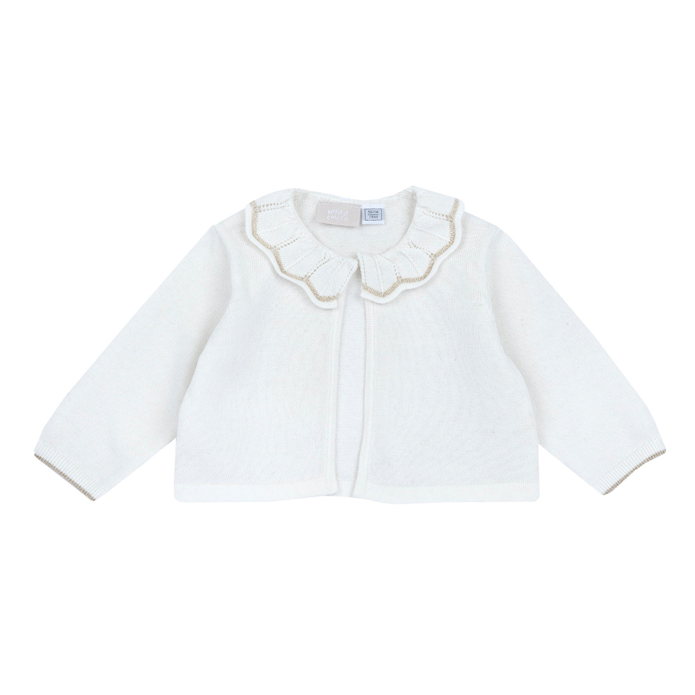 泰迪世家-荷葉領針織外套