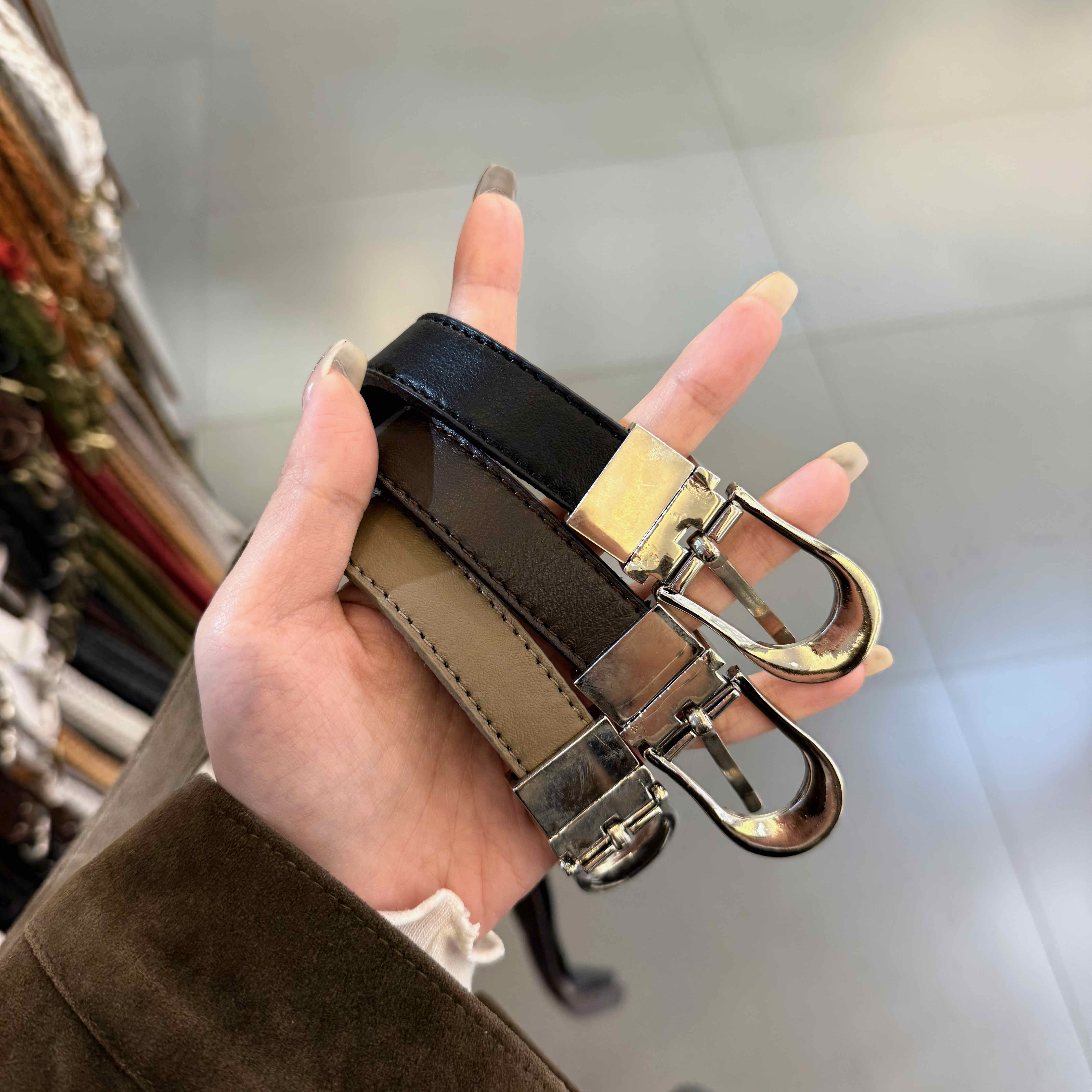 🇰🇷義大利牛皮 麂皮雙面兩用皮帶｜3 color