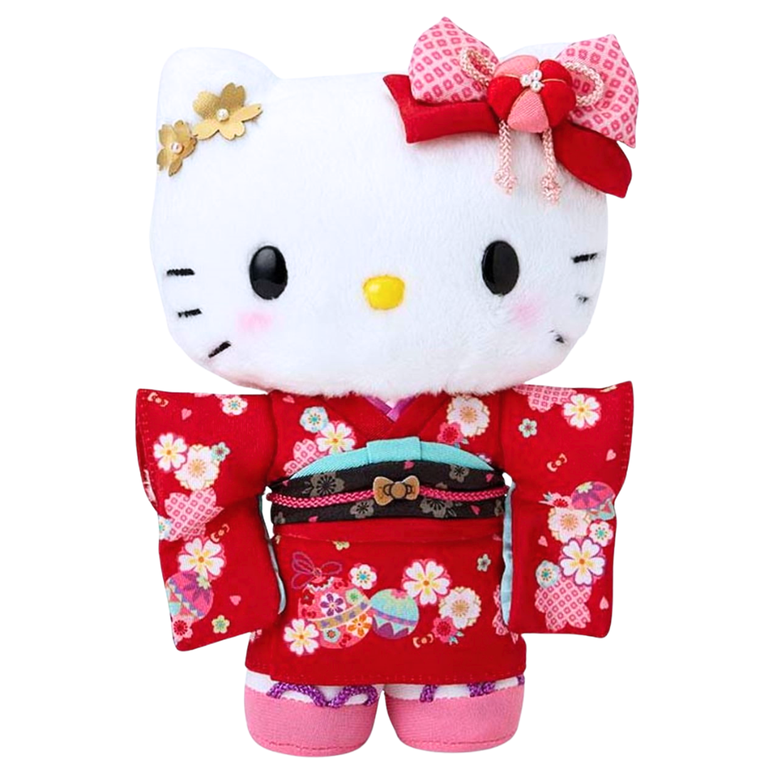 Hello Kitty 和服毛公仔擺件(平行進口)