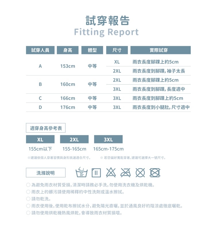 雨日喜寶 前開式 風雨衣 (附提袋) feat. TCF