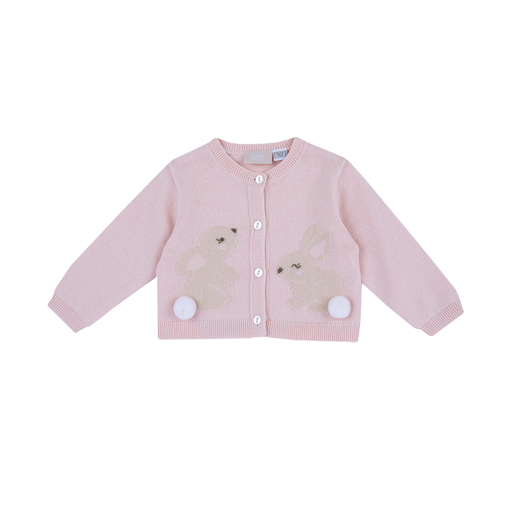 粉紅邦妮-提織小兔針織外套