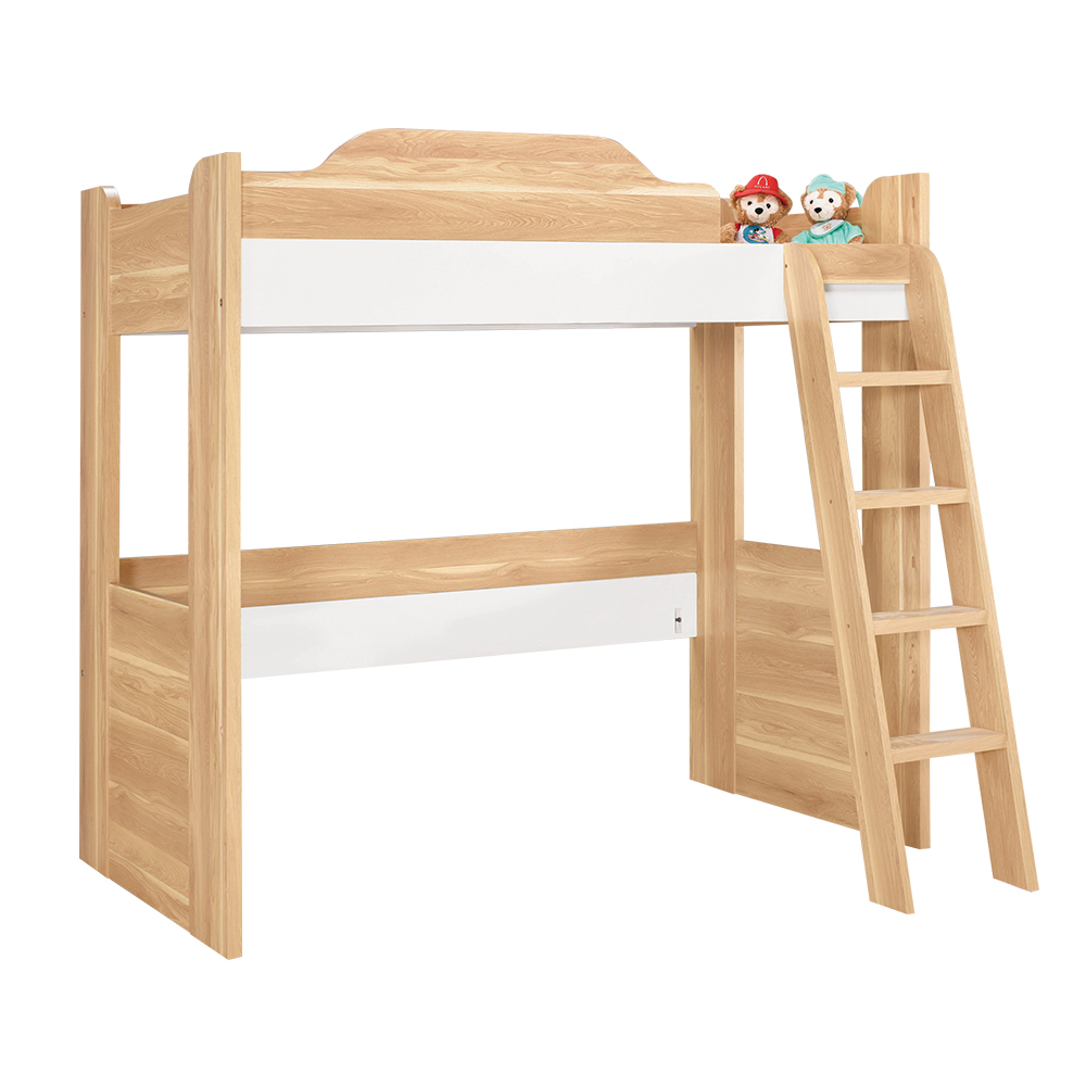 貝爾3.5尺單人高層床架(床架+樓梯-不含床墊)