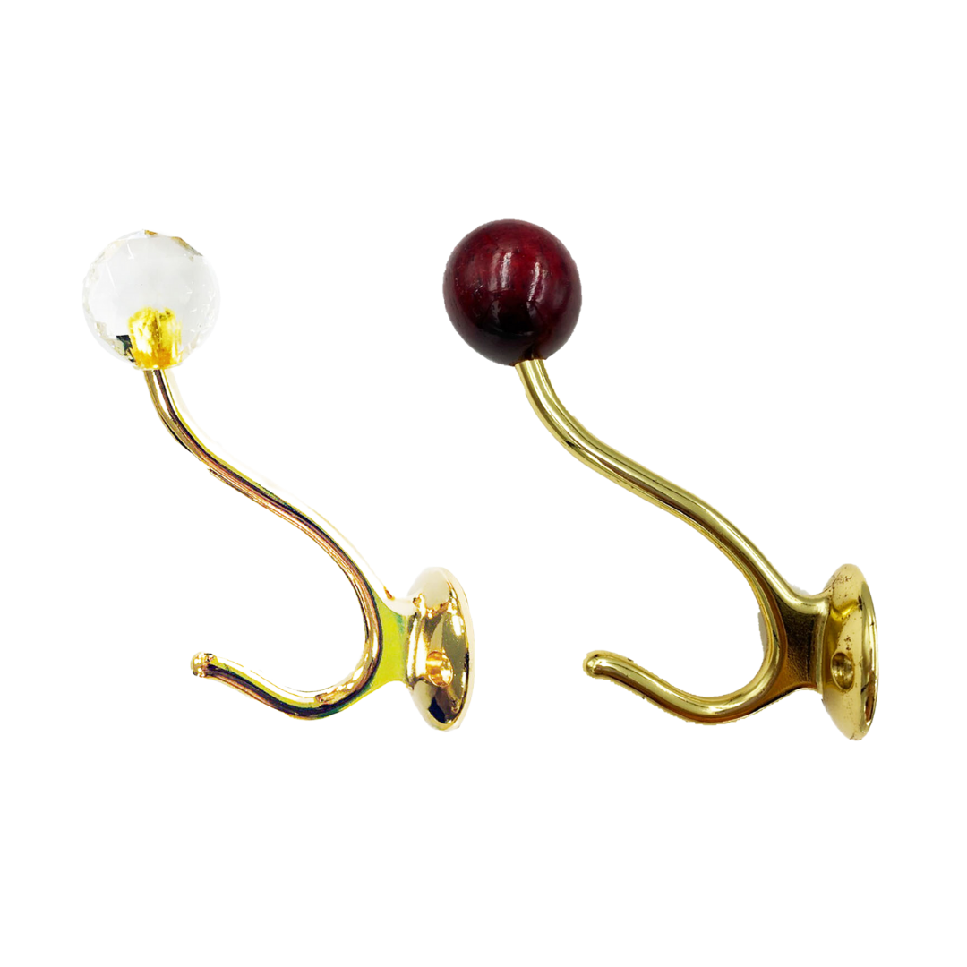 【五金小姐】台灣製 古典鍍K金高級衣帽掛勾