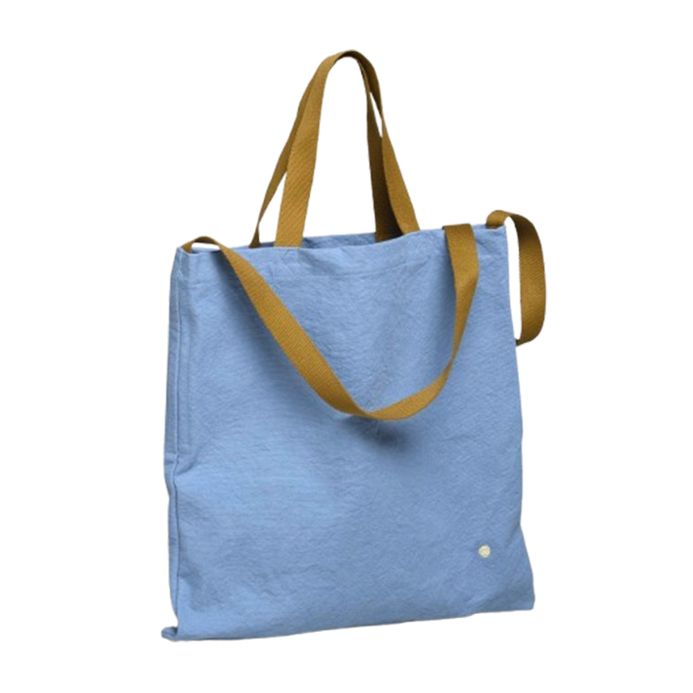 法國La cerise sur le gâteau 有機棉手提側背包-灰藍色