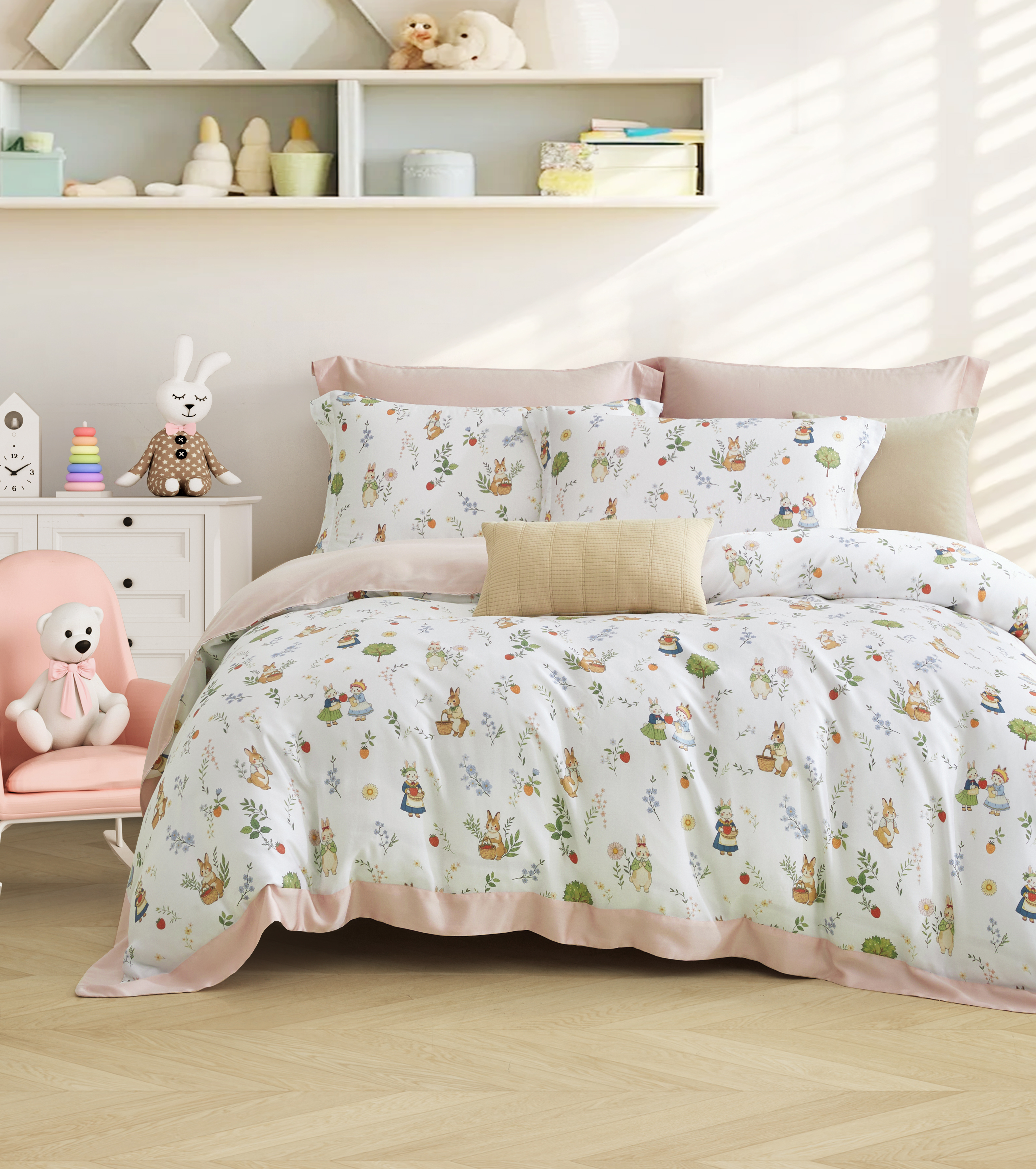 100%60s凡芮思【花森童遊】雙色翅膀款【兩用被+床包】|有單人