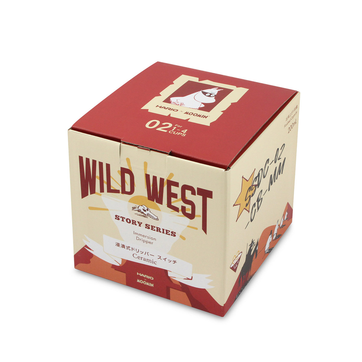 日本HARIO×MOOMIN 200ml 浸漬式陶瓷咖啡濾杯 (狂野西部) -MMSSDC02CB
