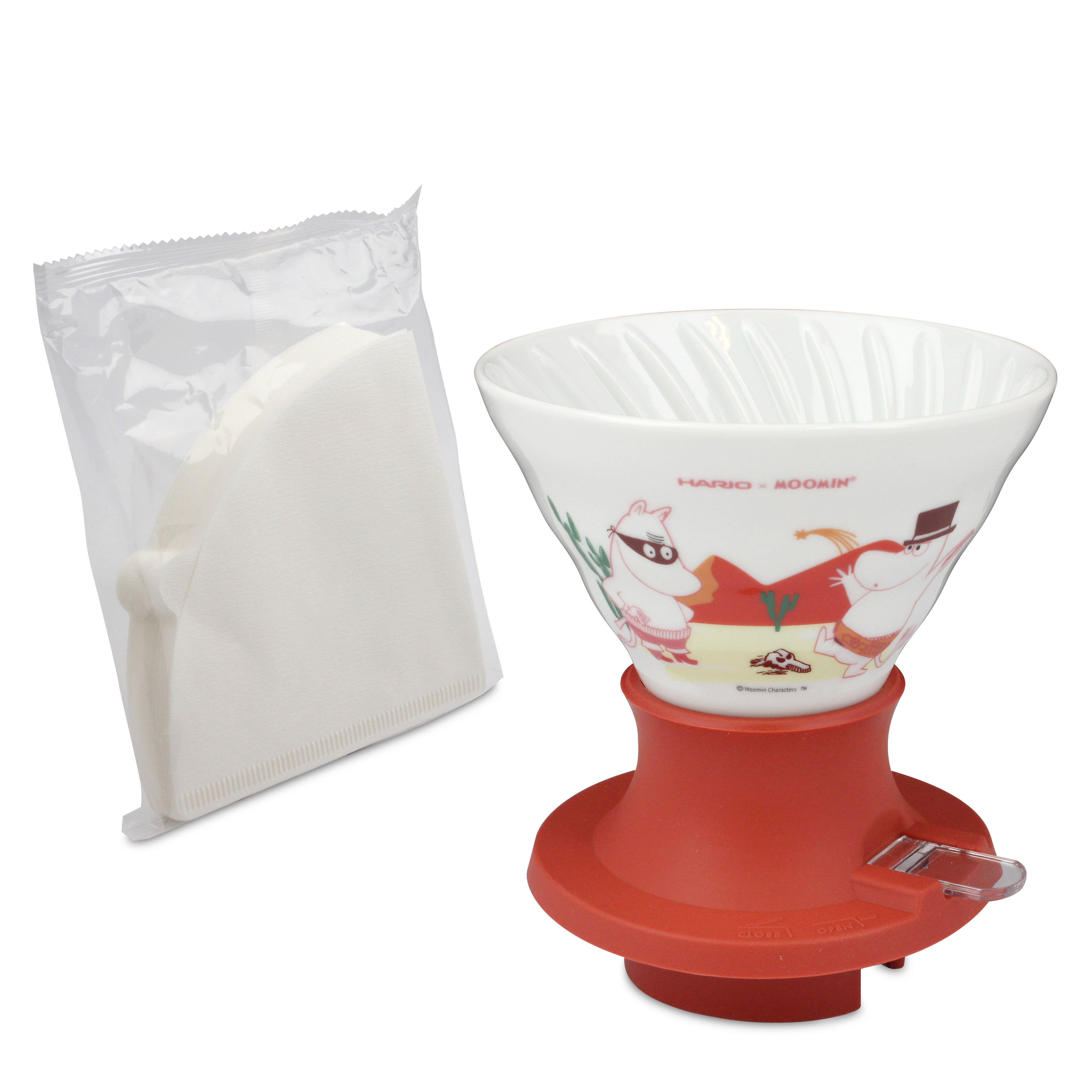 日本HARIO×MOOMIN 200ml 浸漬式陶瓷咖啡濾杯 (狂野西部) -MMSSDC02CB