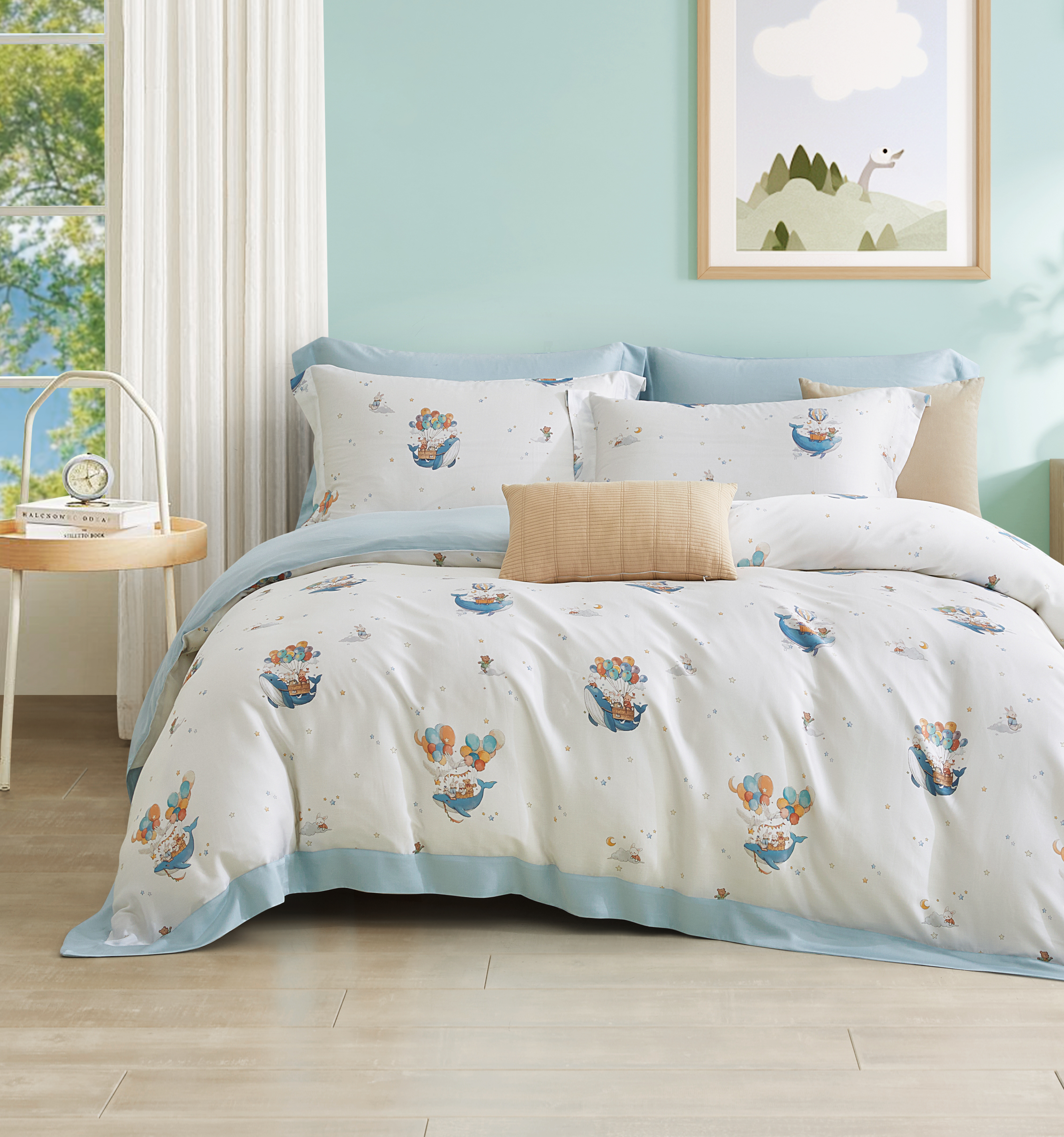 100%60s凡芮思【星空飛旅】雙色翅膀款【兩用被+床包】|有單人