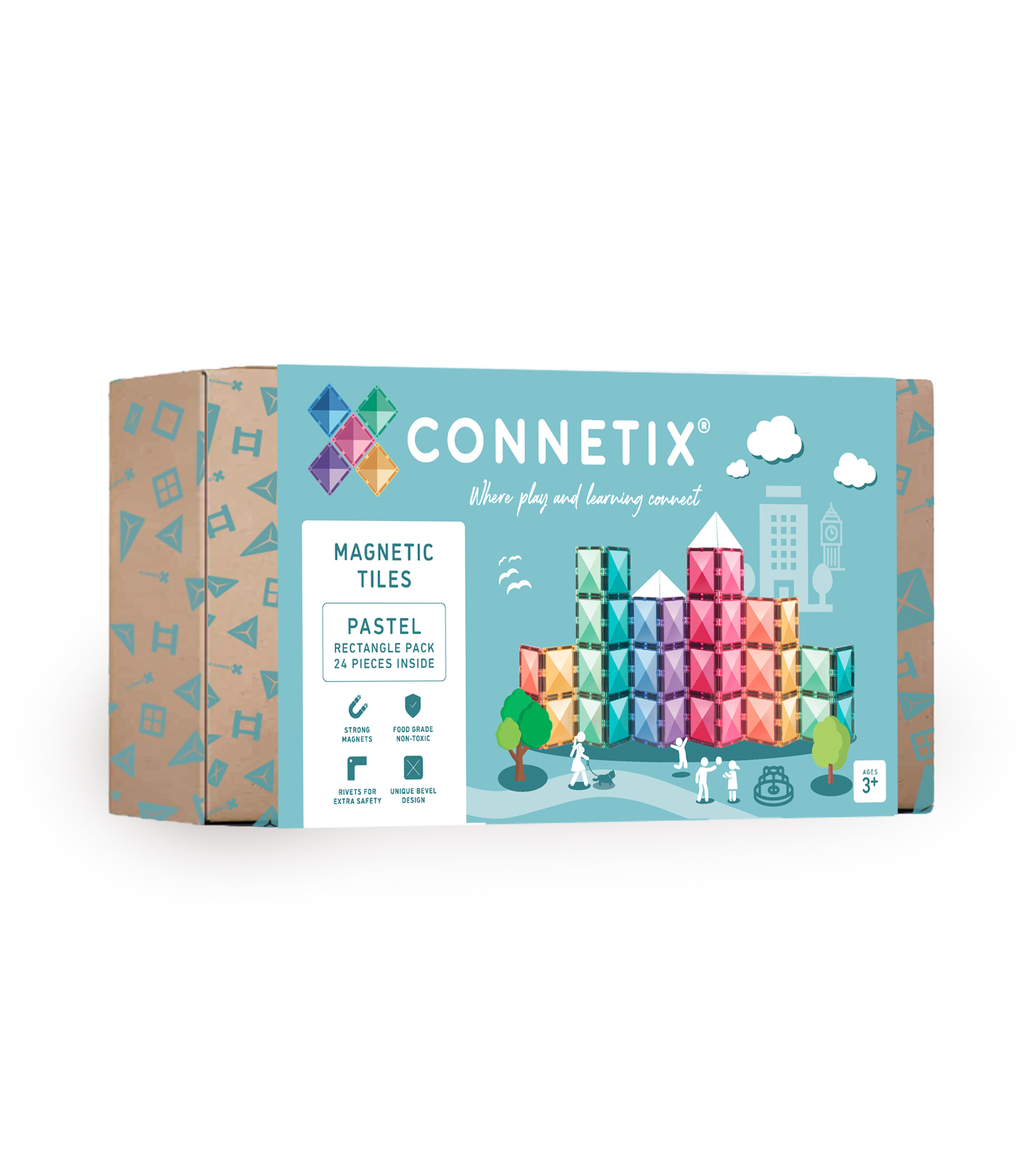 Connetix Pastel Rectangle Pack 24 pc