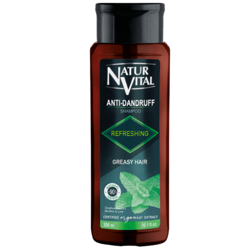 西班牙 NATURVITAL咖啡因去屑洗髮精露 （深層清潔）300ml