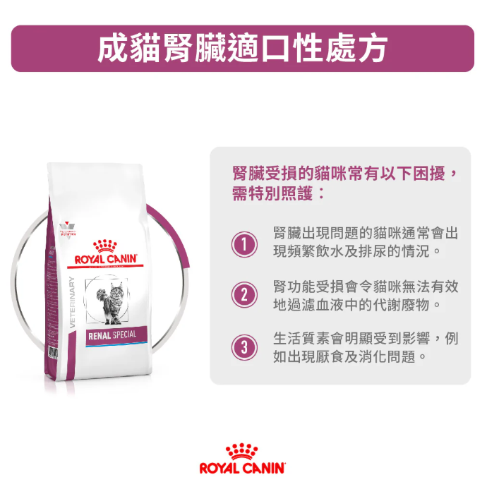 Royal Canin - 獸醫配方 - Renal Special (RSF26) 成貓腎臟嗜口性處方乾糧