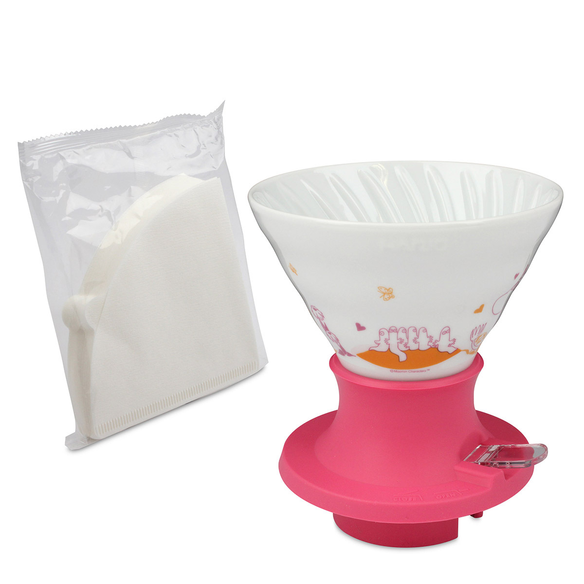 日本HARIO×MOOMIN 200ml 浸漬式陶瓷咖啡濾杯 (情人節) -MMSSDC02PC