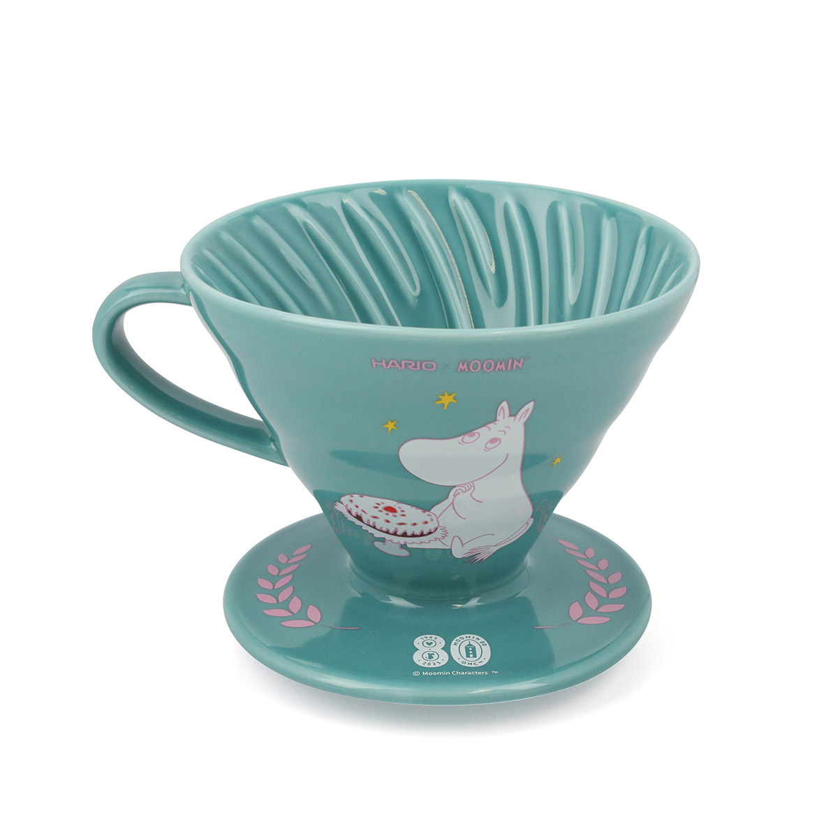 日本HARIO×MOOMIN V60 陶瓷咖啡濾杯-02 (80週年) -MMVDC-02TQ