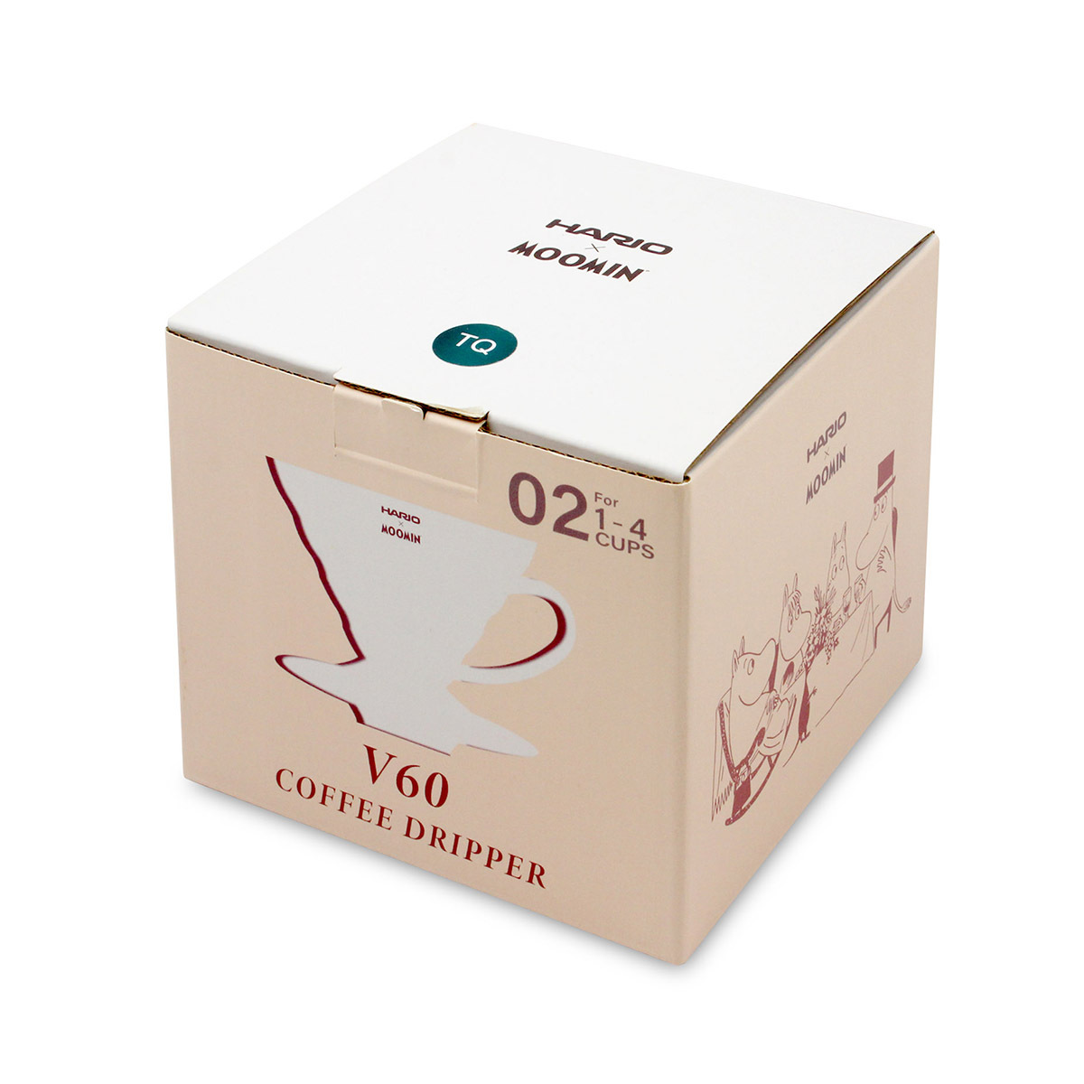 日本HARIO×MOOMIN V60 陶瓷咖啡濾杯-02 (80週年) -MMVDC-02TQ