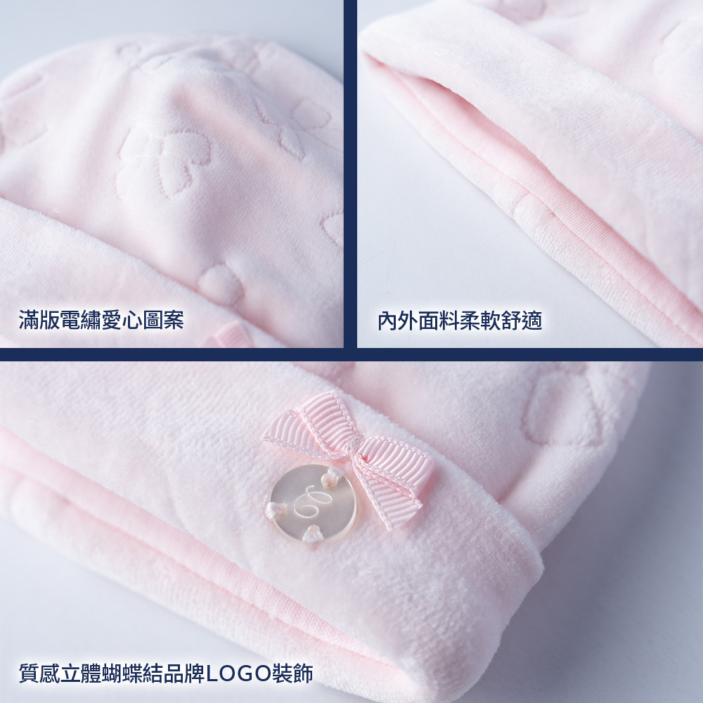 狐狸小公主-蝴蝶結剪毛絨嬰兒帽