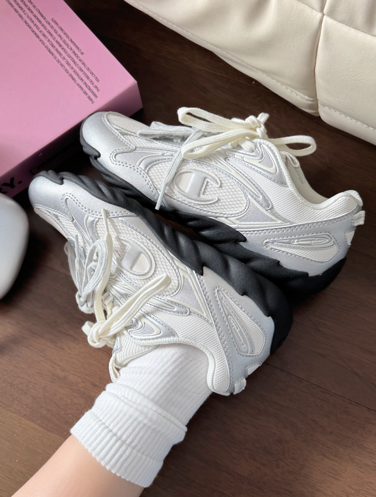 Champion Rochester 羽翼薄底鞋 銀白色 銀色 雙鞋帶 Y2K 復古 薄底鞋 羽翼鞋 女款/預購