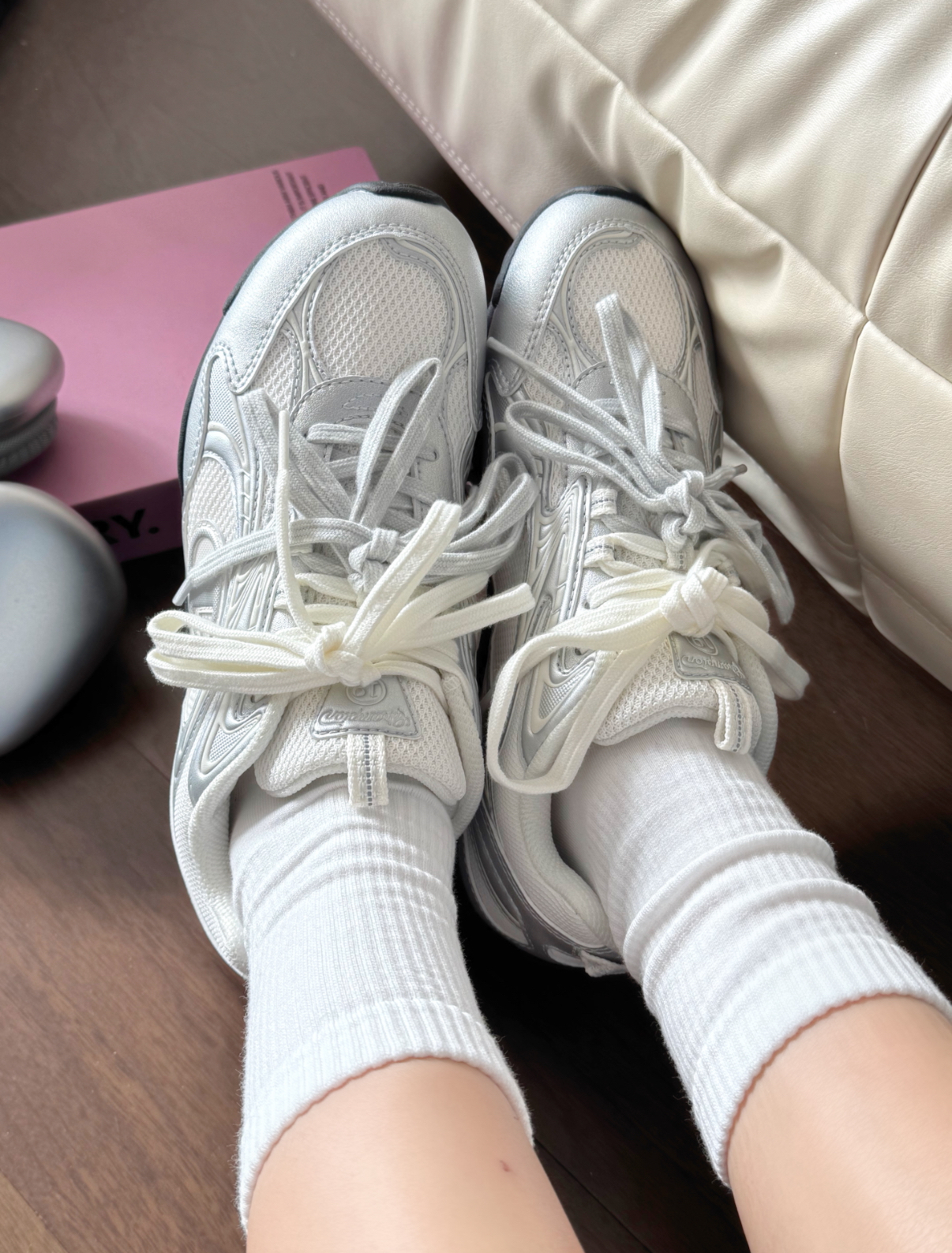 Champion Rochester 羽翼薄底鞋 銀白色 銀色 雙鞋帶 Y2K 復古 薄底鞋 羽翼鞋 女款/預購