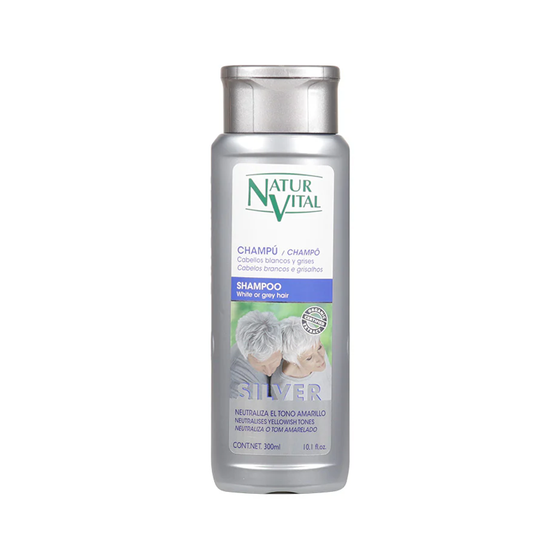 西班牙 NATURVITAL 銀灰色調去黃洗髮水300ml