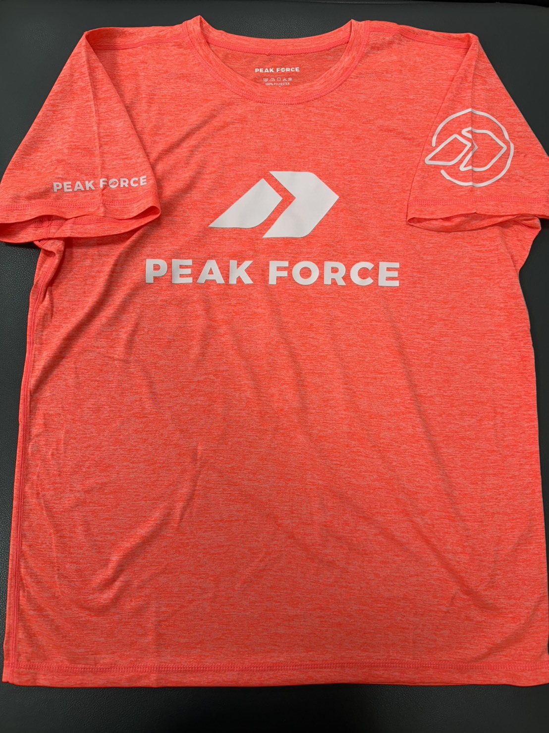 2025 Peak Force 經典機能花紗圓領衫 (亮橘色)