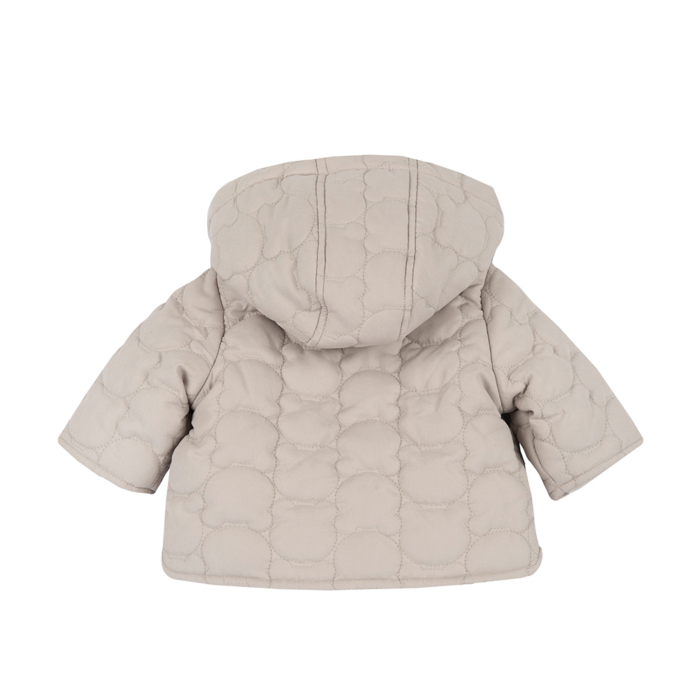 泰迪世家-小熊活動帽防潑水舖棉長版外套