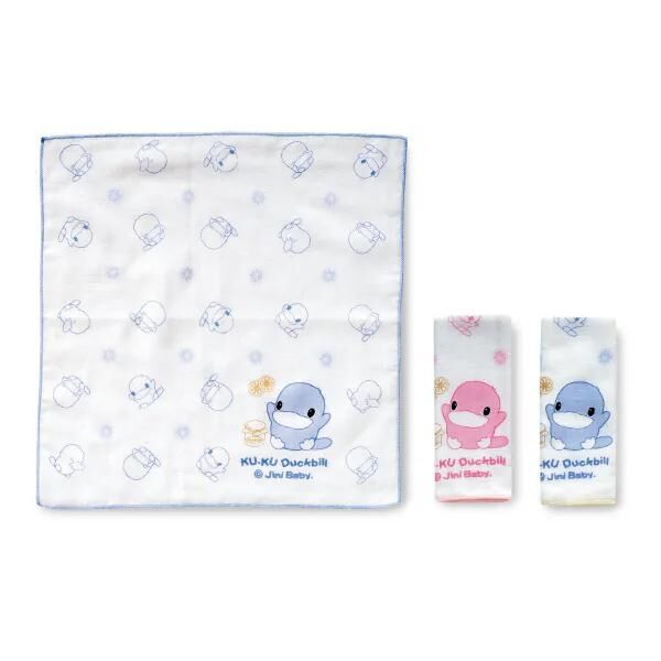KUKU 紗布手帕 - 3入
