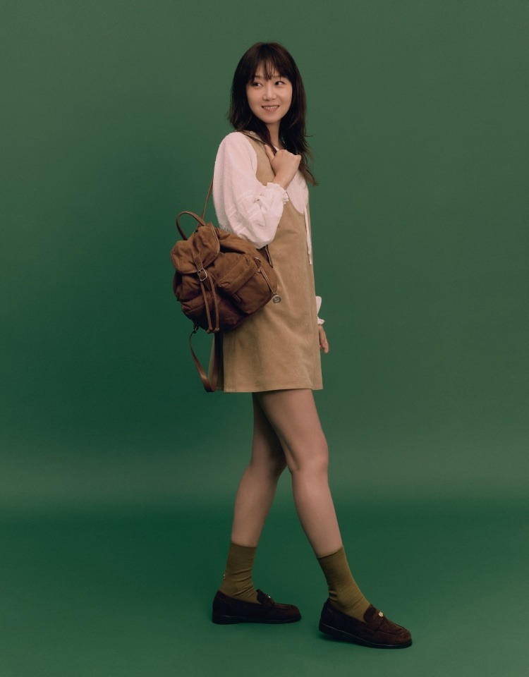 DEPOUND Double Pocket Suede Backpack