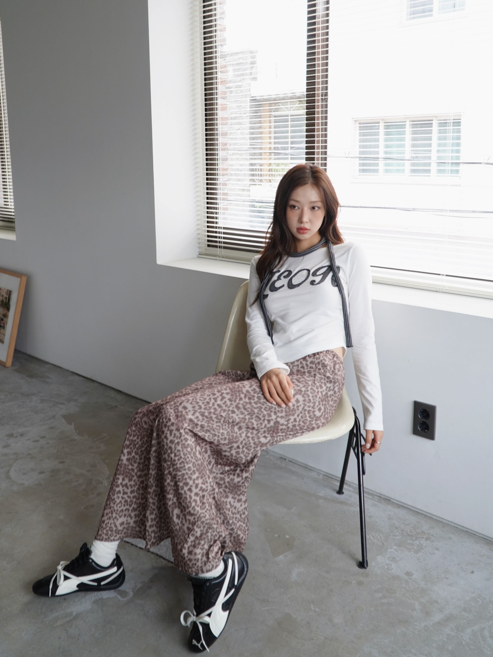 野性豹紋低腰裙